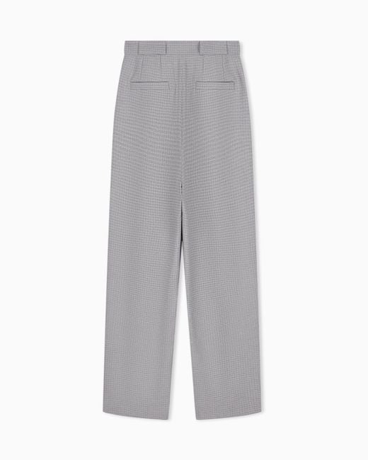 Emporio Armani Gray High-Waisted Trousers