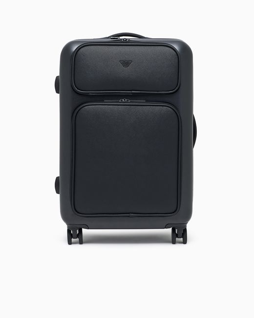 Emporio Armani Blue Carry-On Bag With Front Laptop Pocket Essential for men