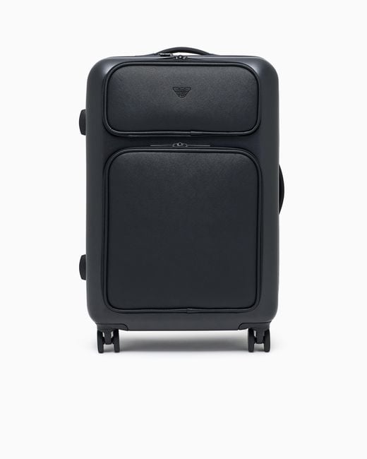 Maleta Mediana De Abs Con Detalle De Piel Saffiano Regenerada Y Placa De Águila Asv Emporio Armani de hombre de color Blue