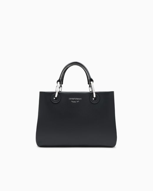 Emporio Armani Black Myea Kleiner Shopper Aus Nappaleder