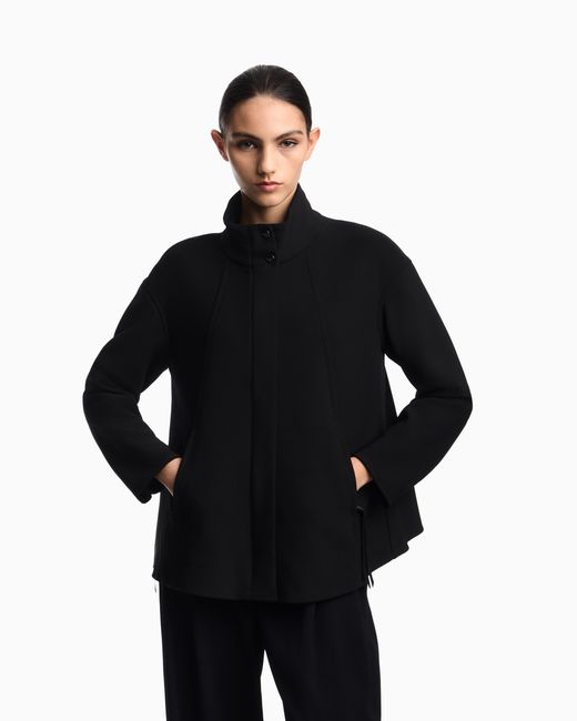 Emporio Armani Blue Full-Zip Crêpe Jersey Blouson