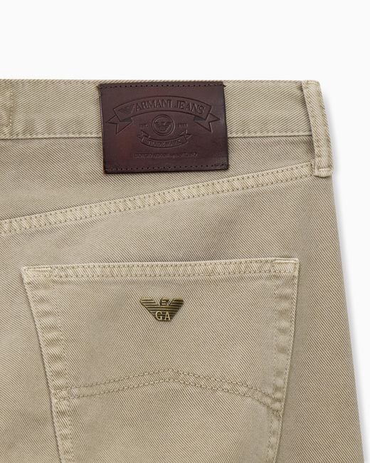 Emporio Armani Natural 5-Pocket Trousers Regular Fit for men