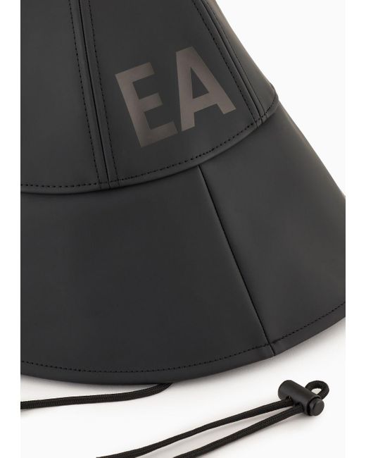 Chapeau Cloche En Nylon Enduit Avec Imprimé Ea Emporio Armani pour homme en coloris Black