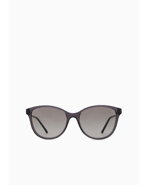 Emporio Armani Gray Cat-eye Sunglasses