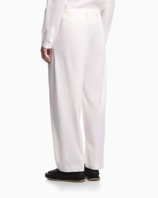 Emporio Armani White Trousers for men