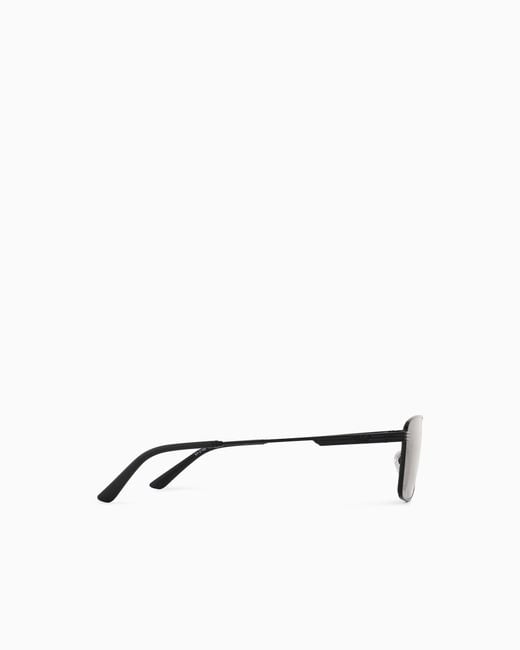 Emporio Armani Metallic Rectangular Sunglasses for men
