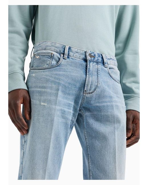 Emporio Armani Blue Slim Fit Jeans for men