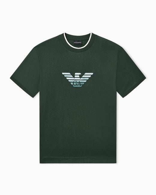 Emporio Armani Green Slim-Fit T-Shirt for men