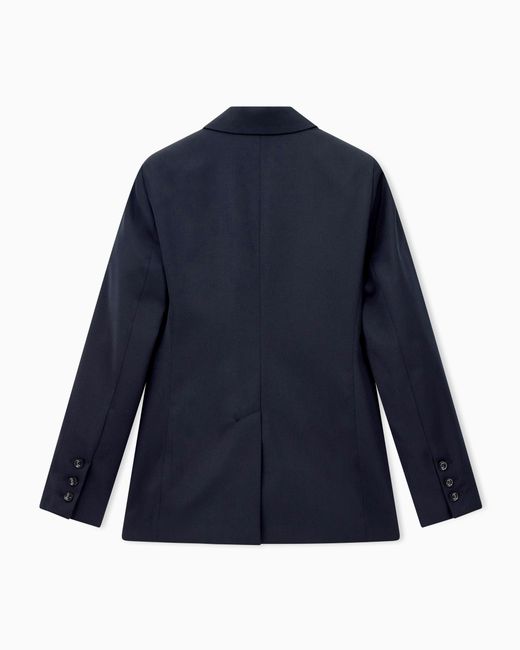 Emporio Armani Blue Double-Breasted Blazer