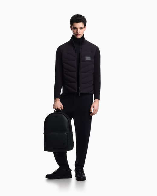 Emporio Armani Blue Ssc Napoli Capsule Nylon Bomber Jacket for men