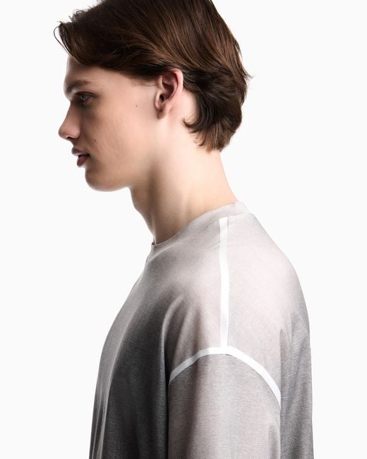 Emporio Armani Gray Oversized T-Shirt for men