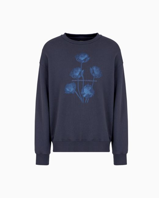 Sudadera Con Maxiestampado Cápsula Peace Asv Emporio Armani de hombre de color Blue
