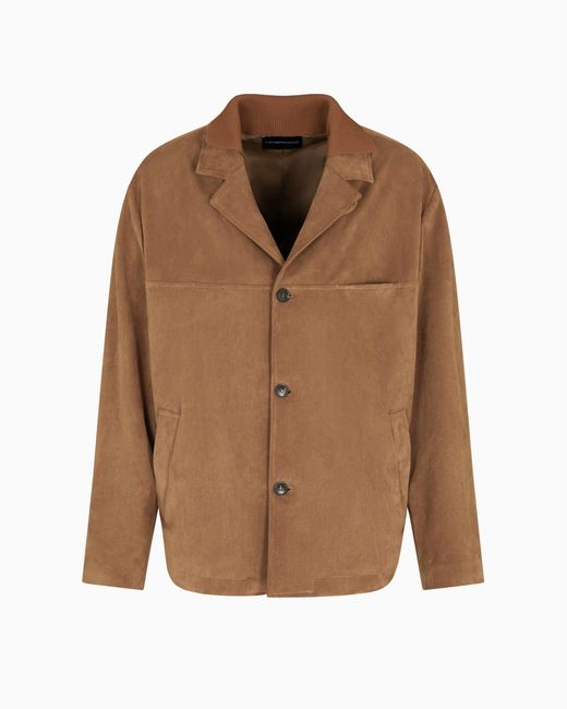 Emporio Armani Brown Single-Breasted Blazer for men