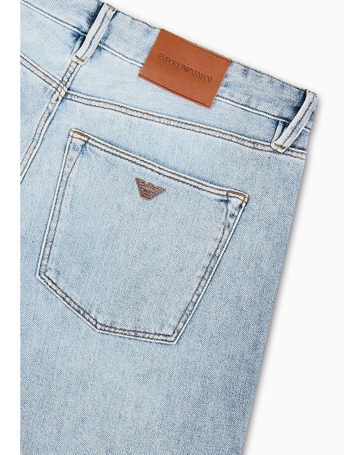 Emporio Armani Blue J72 Loose-fit Jeans In Gradient Denim for men
