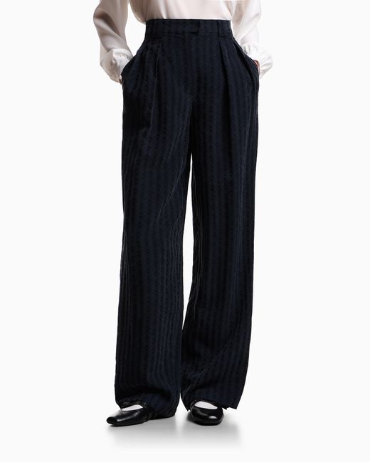 Pantaloni Con Pinces di Emporio Armani in Blue