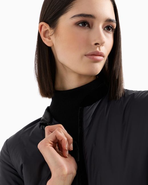 Giubbotto Collo Guru Reversibile di Emporio Armani in Black