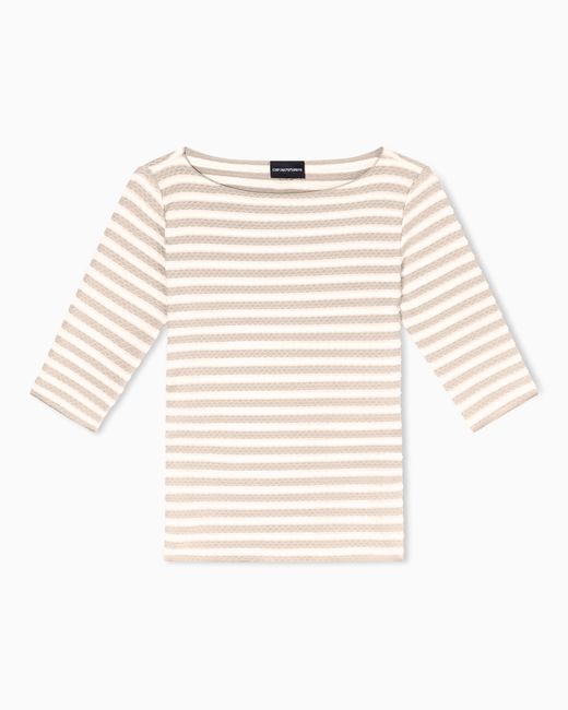 Emporio Armani Natural Jumper With Three-Quarter Length Sleeves