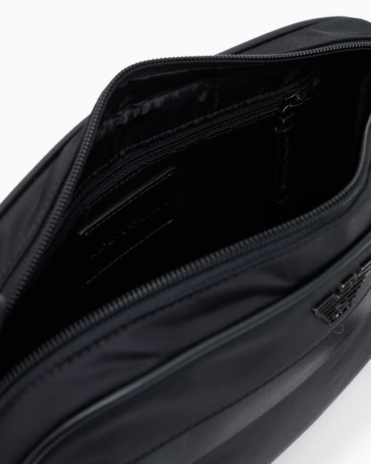 Emporio Armani Black Asv Recycled Nylon Shoulder Bag for men
