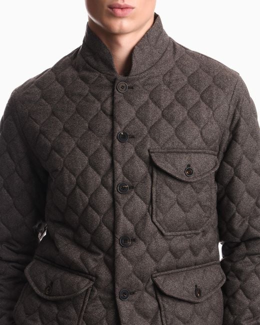 Emporio Armani Gray Blouson Jacket for men