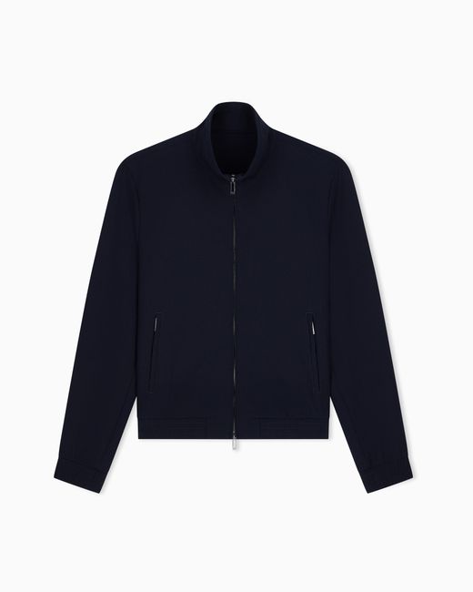 Emporio Armani Blue Full-Zip Blouson for men