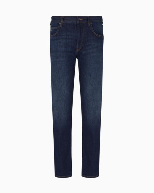 Emporio Armani Regular Fit Jeans J45 Aus Klassischem Denim Mit Waschung in Blue für Herren