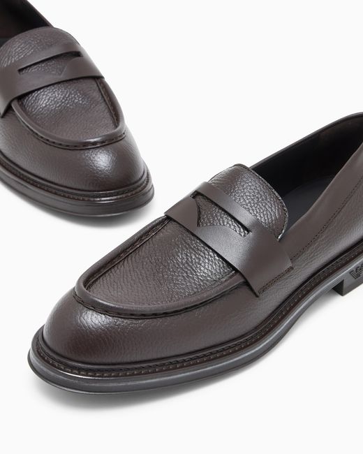Emporio Armani White Slip-On Loafer for men