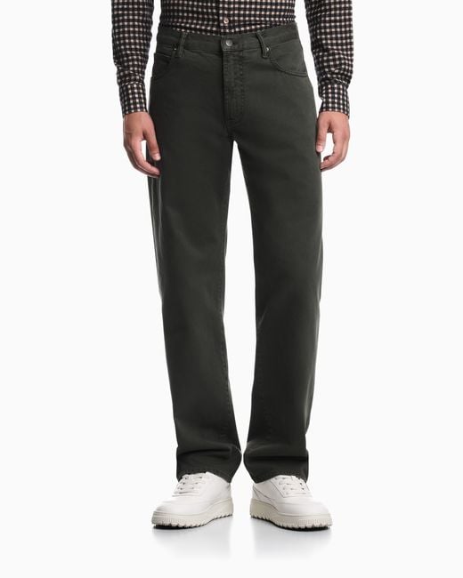 Emporio Armani Green 5-Pocket Trousers Regular Fit for men