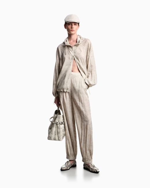Emporio Armani White Hooded Blouson