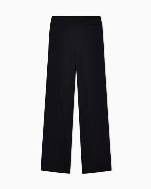 Emporio Armani Black Flowy Trousers Essential