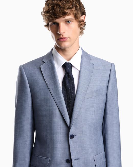 Emporio Armani Blue Lined Suit for men