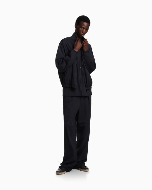 Emporio Armani Blue Icon Technical Seersucker Shirt for men