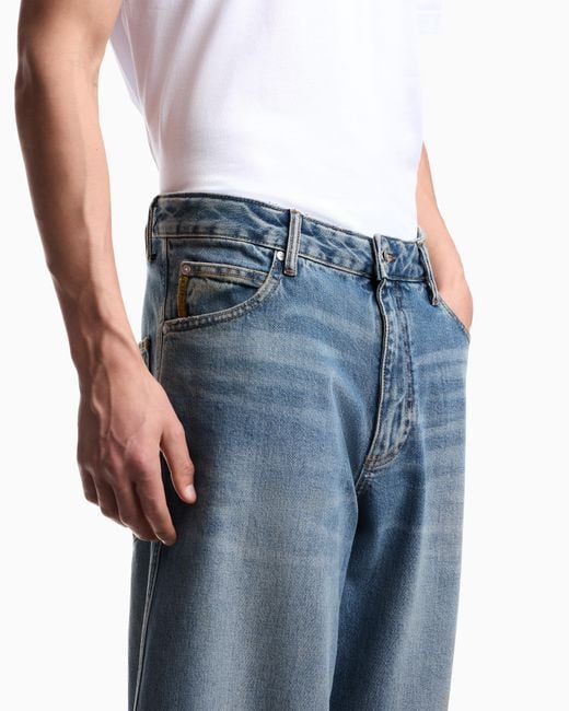 Emporio Armani Blue Armani Jeans J90 Loose-Fit Denim Jeans for men