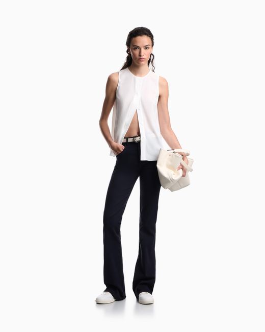 Emporio Armani Blue J9D Mid-Rise Jeans With A Flared Hem
