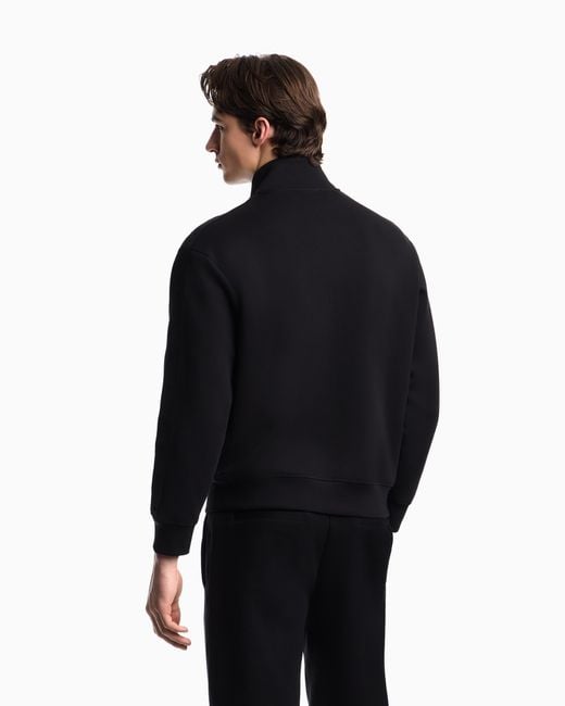 Emporio Armani Black Full-Zip Sweatshirt for men