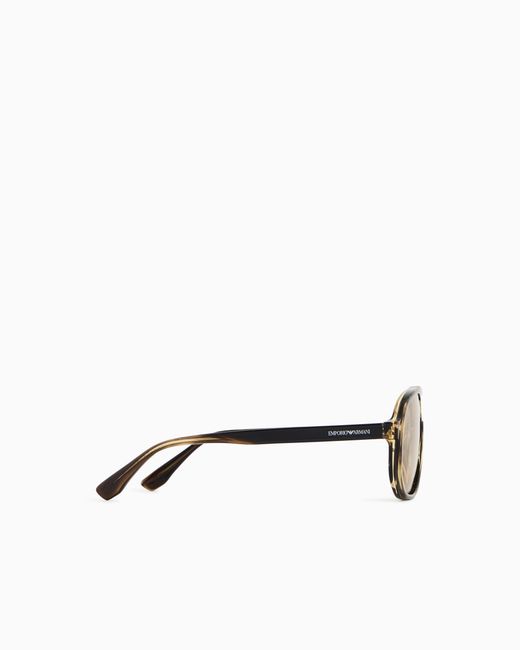 Emporio Armani Metallic Aviator Sunglasses for men