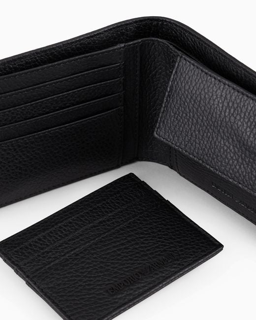 Emporio Armani Black Gift Box With Wallet And Card Holder for men