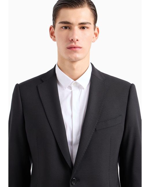 Emporio Armani Slim Fit Suits in Black for Men Lyst UK