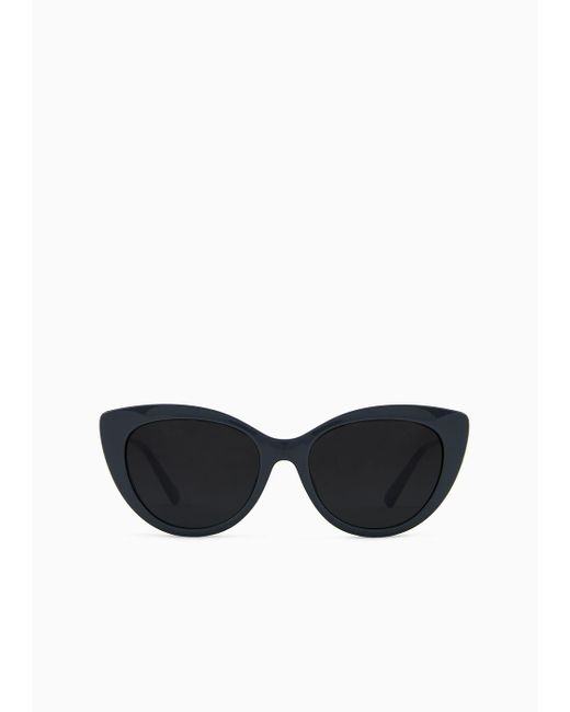 Emporio Armani Black Cat-eye Sunglasses With Interchangeable Lenses