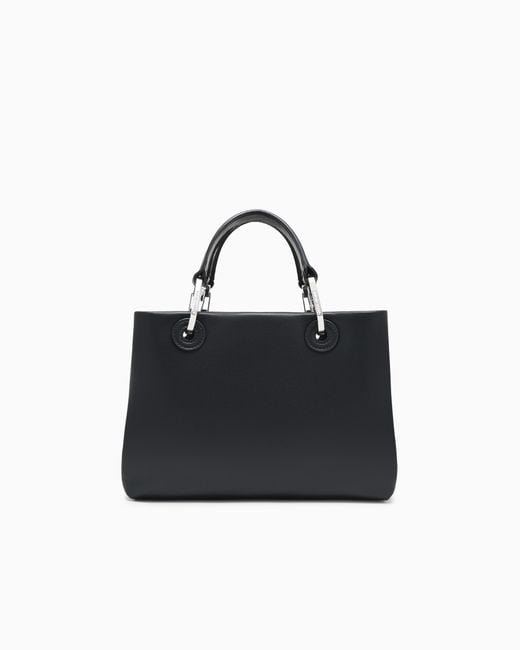 Emporio Armani Black Myea Kleiner Shopper Aus Nappaleder