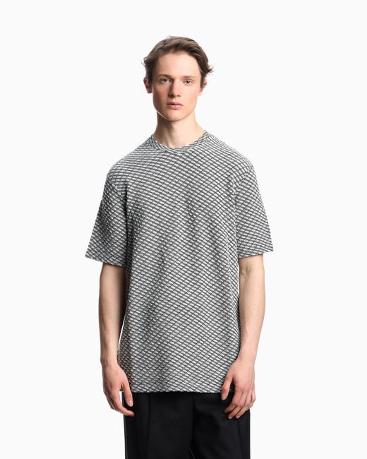 Emporio Armani Jersey-Pullover Aus Einer Viskose-Mischung in Gray für Herren