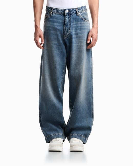 Emporio Armani Blue Armani Jeans J90 Loose-Fit Denim Jeans for men