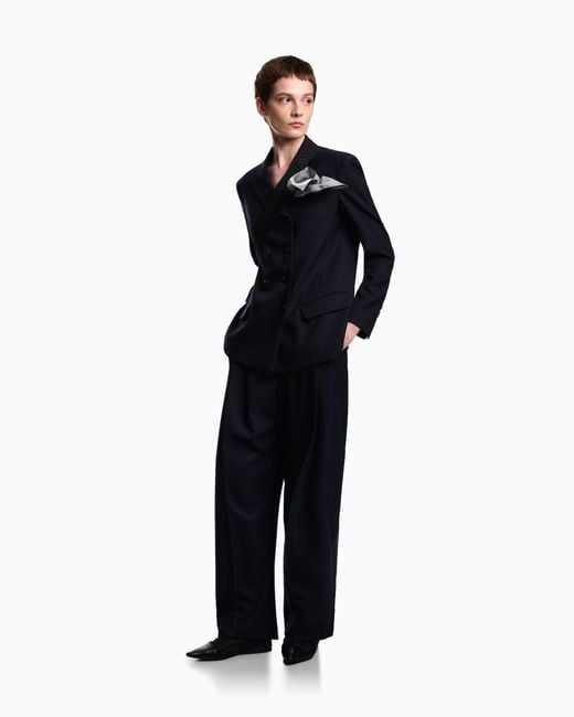 Emporio Armani Blue Double-Breasted Jacket