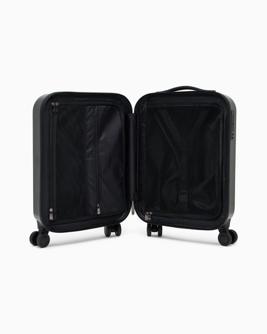 Emporio Armani Black Abs Carry-On Bag With Oversized, Embossed Eagle for men