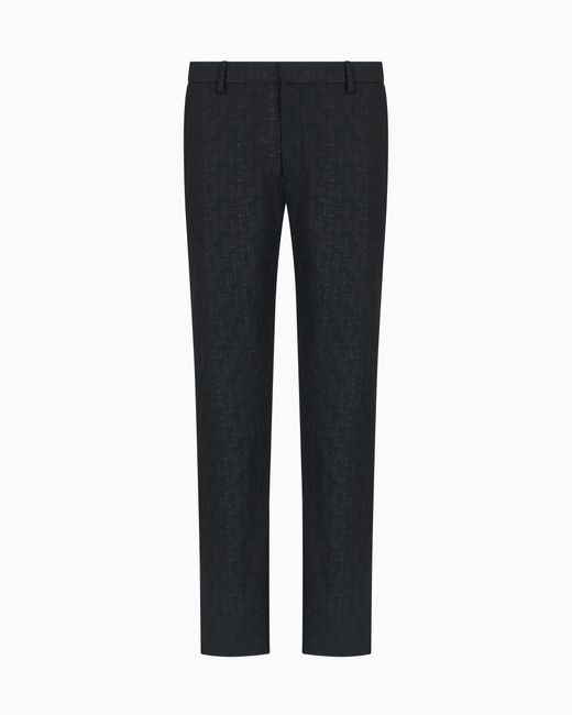 Pantalones Chinos De Tejido Sirsaca Emporio Armani de hombre de color Blue