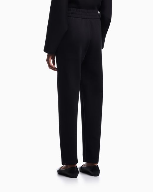 Emporio Armani Black Double-Jersey Trousers