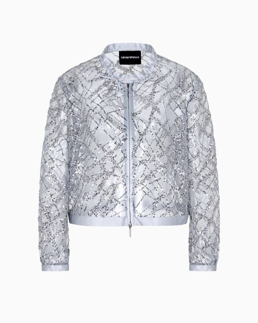 Emporio Armani White Zipped Bolero