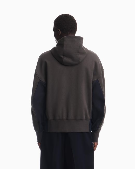 Emporio Armani Blue French Terry Jersey Zip-Up Hoodie Hong Kong Capsule Collection for men