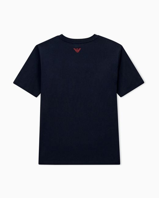 Emporio Armani Blue T-Shirt Capsule Boteh