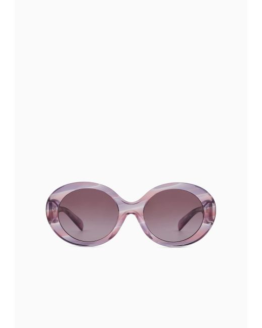 Emporio Armani Purple Oval Sunglasses