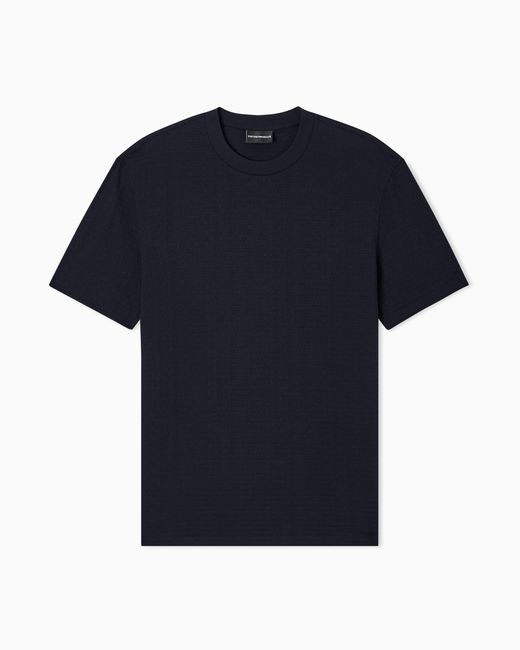 Emporio Armani Blue Jersey T-Shirt for men